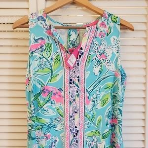Lilly Pulitzer Bali Blue Kelby Stretch shift